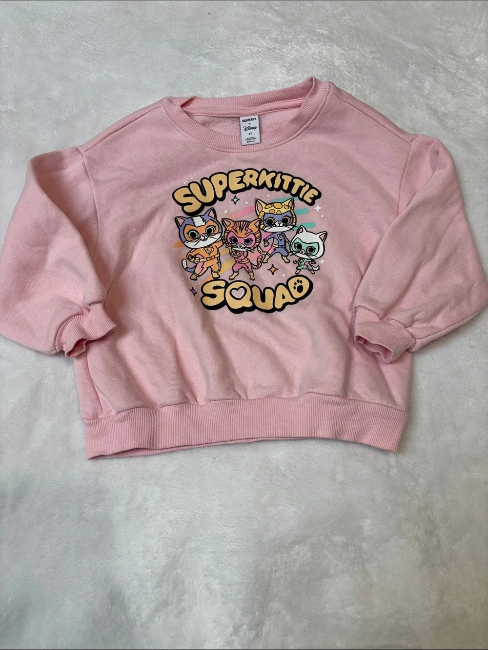 Old Navy Pink Superkittie Squad Graphic Sweatshirt